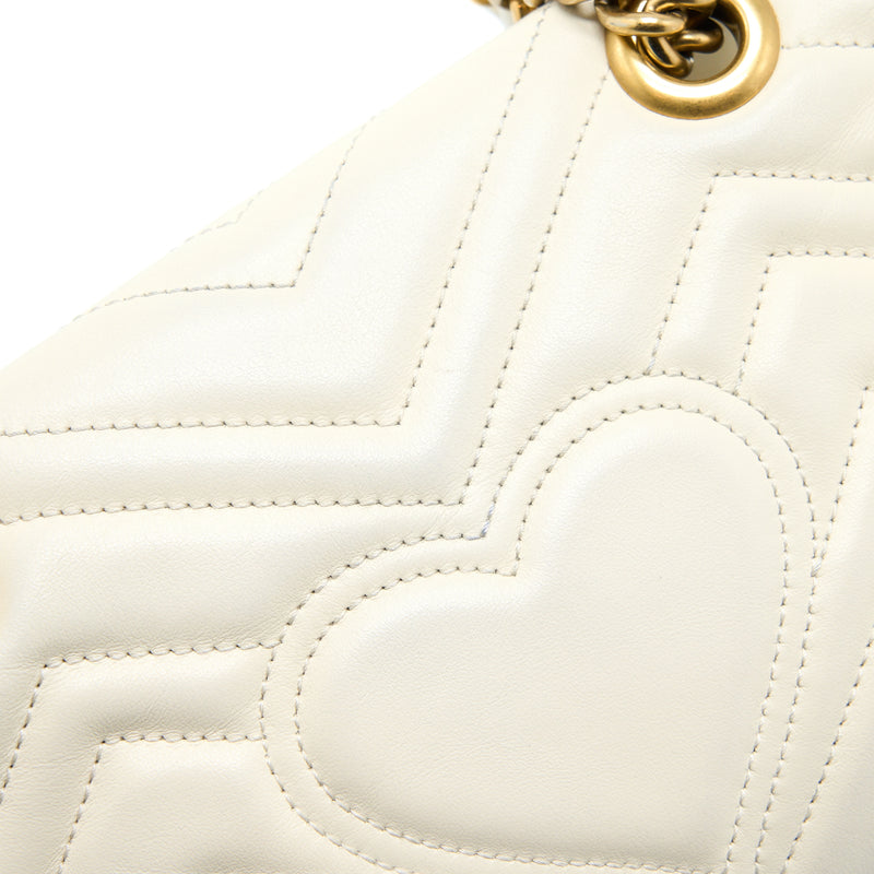 Gucci Mini Marmont Calfskin White GHW