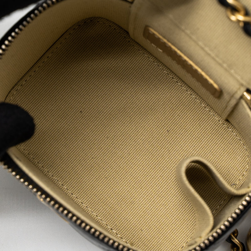 Chanel Pearl Crush Mini Vanity Case Lambskin Black GHW