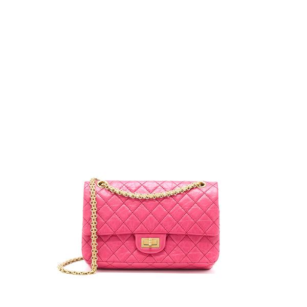 Chanel Small 2.55 Reissue Aged Calfskin Hot Pink Brushed GHW