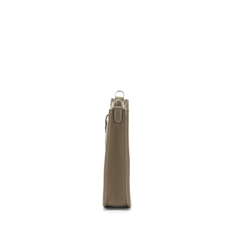 Hermes Mini Evelyne Clemence Etoupe SHW Stamp U