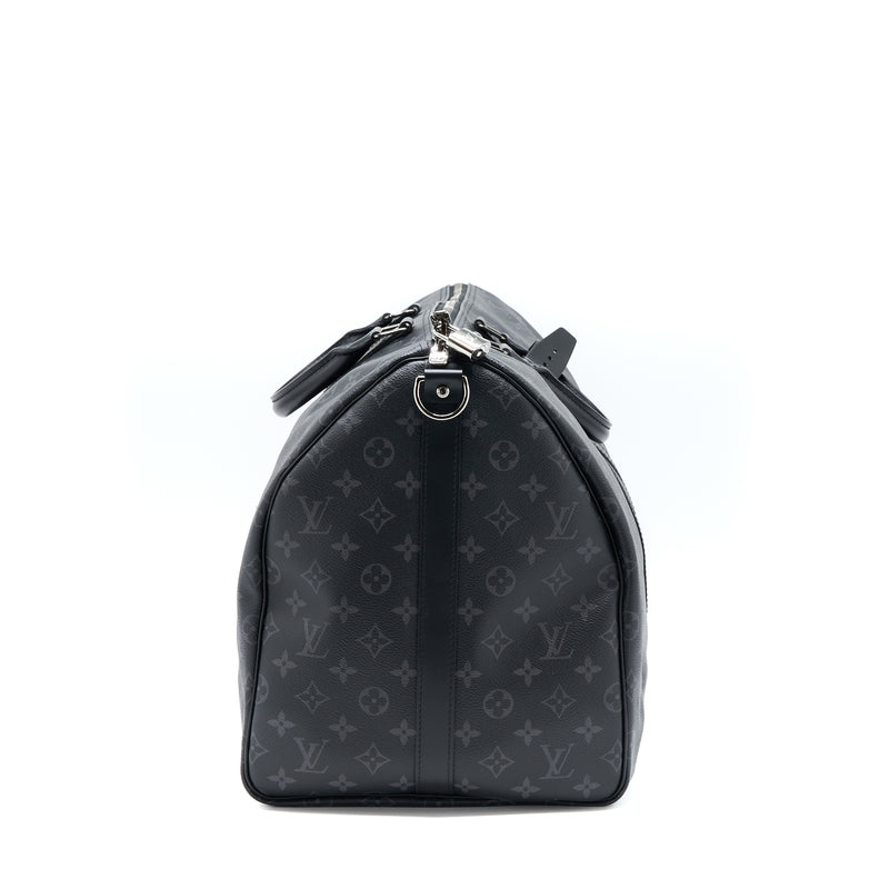 Louis Vuitton Keepall 55 with Shoulder Strap Monogram Eclipse Canvas SHW
