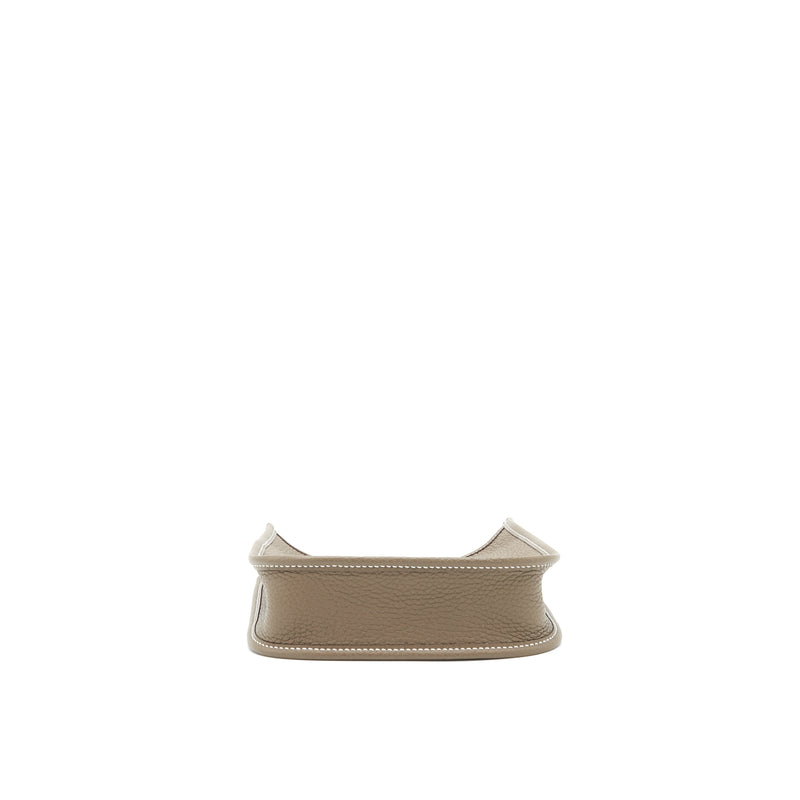 Hermes Mini Evelyne Clemence Etoupe SHW Stamp U