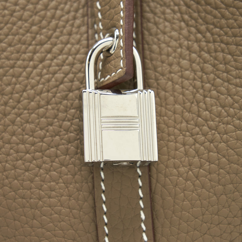 Hermes Picotin 22 Clemence Etoupe SHW Stamp Y