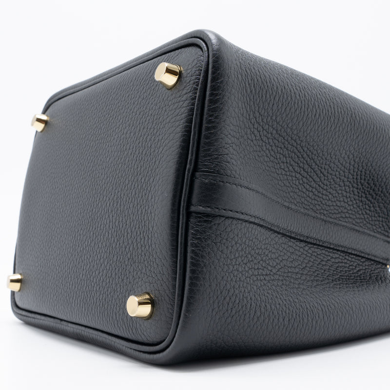 Hermes Picotin 18 Lock Bag Clemence Black GHW Stamp U