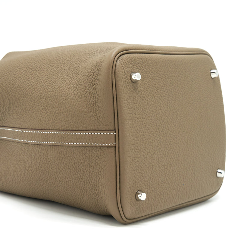 Hermes Picotin 22 Clemence Etoupe SHW Stamp Y