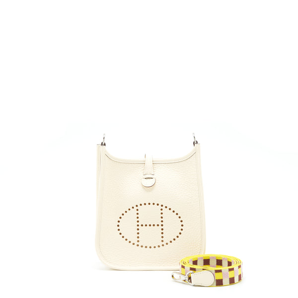 Hermes Mini Evelyne Clemence Nata With Multicolour Strap SHW Stamp U