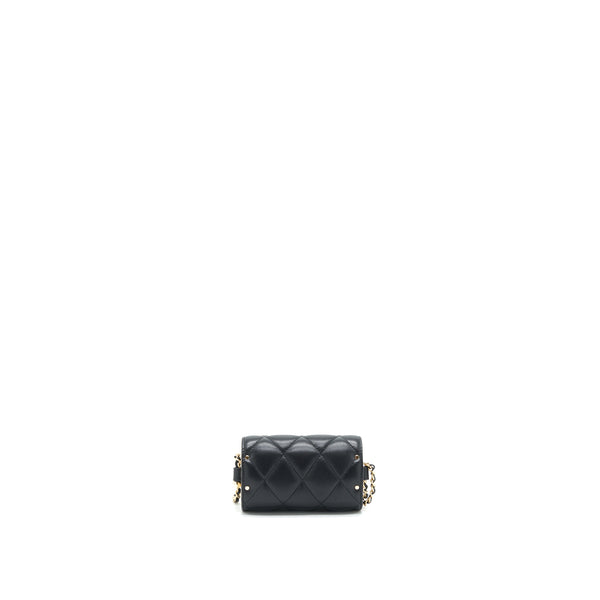 Chanel 21A Lipstick Mini Bag with Chain BLACK GHW