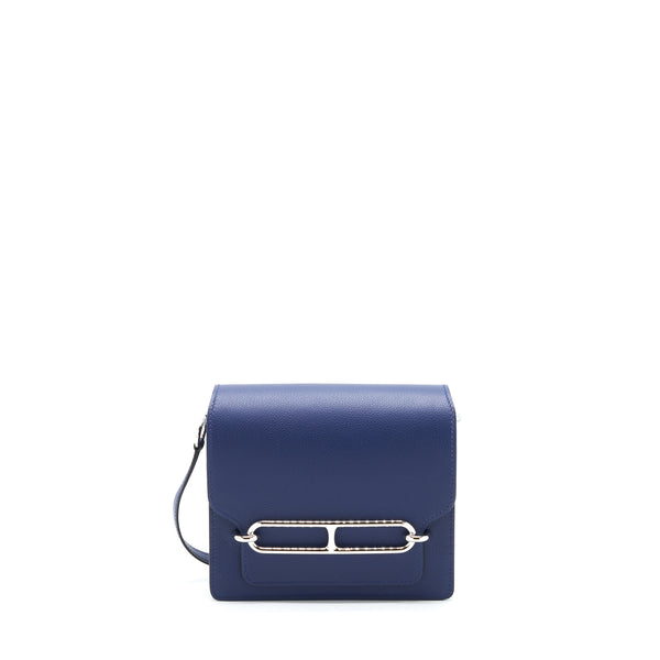 Hermes Mini Roulis Evercolor Blue Saphir / Anemone SHW Stamp U