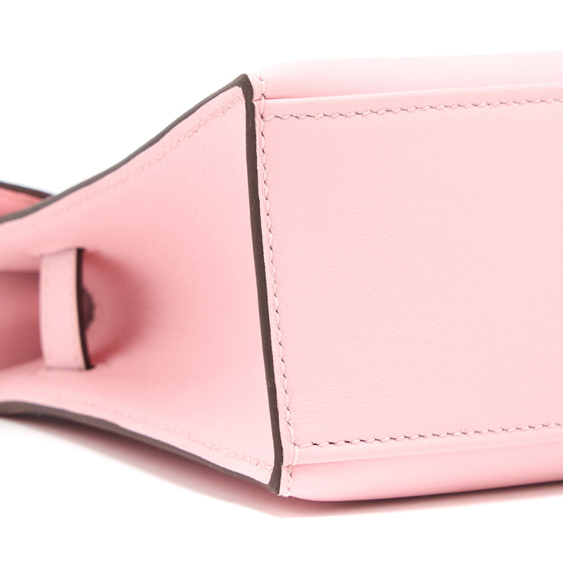 Hermes Kelly Pochette Swift 3Q Rose Sakura SHW Stamp Z