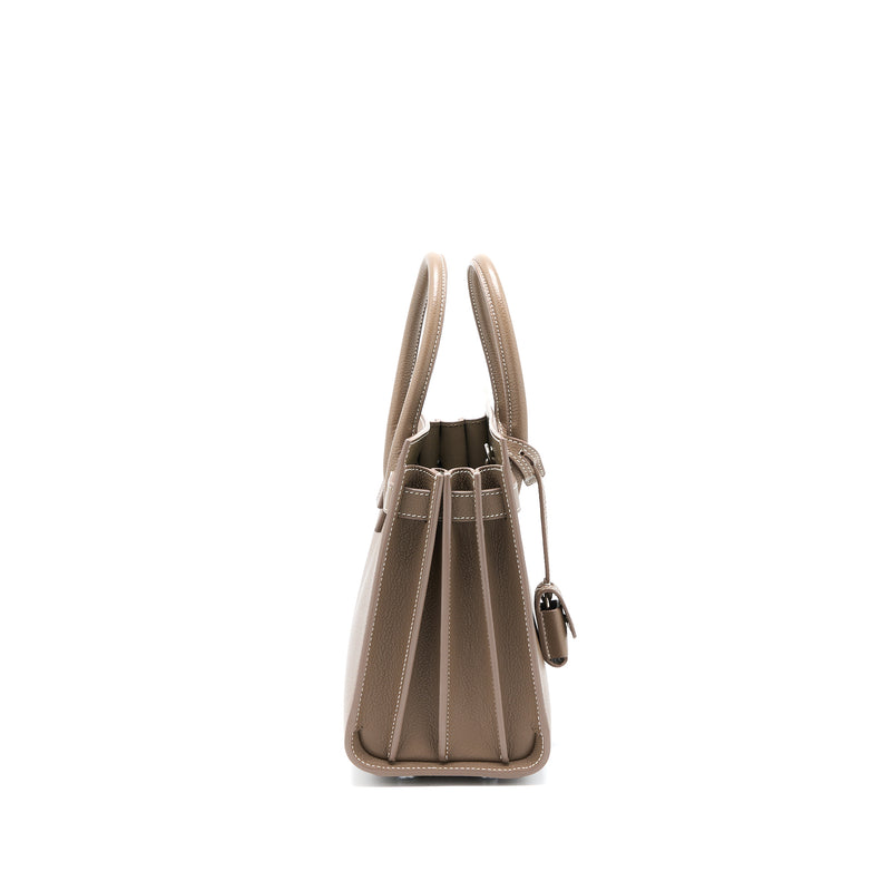 Saint Laurent Sac De Jour Calfskin Taupe SHW
