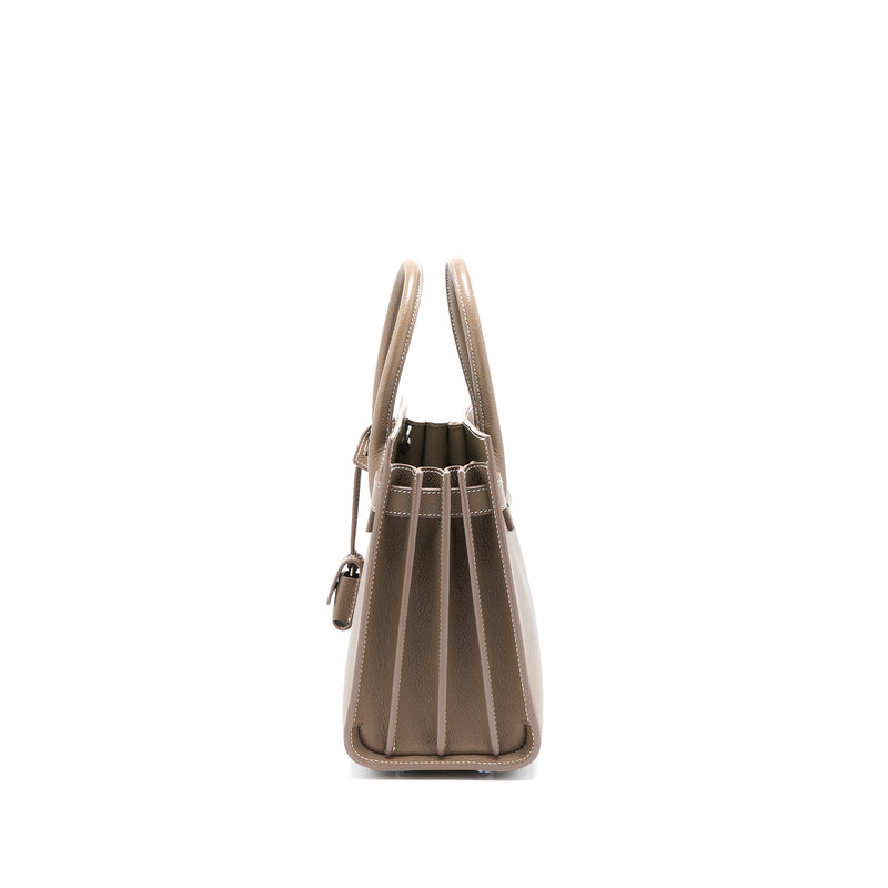 Saint Laurent Sac De Jour Calfskin Taupe SHW