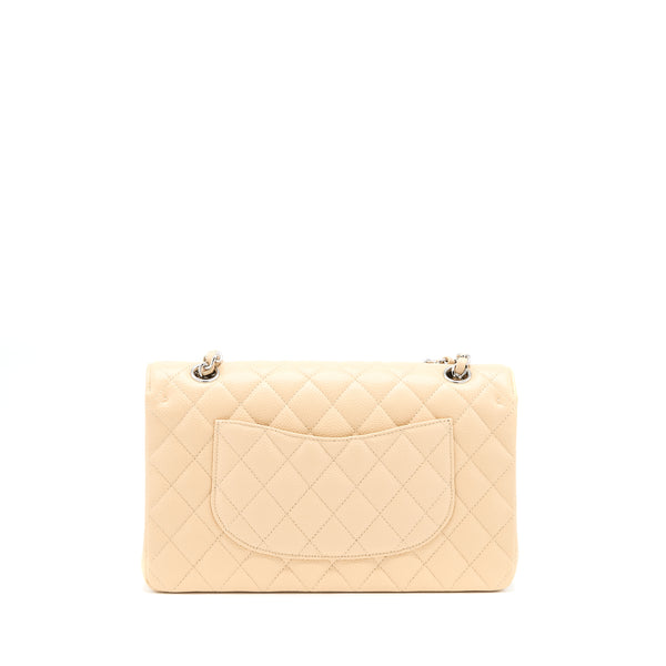 Chanel Classic Double Flap Bag Caviar Light Beige SHW