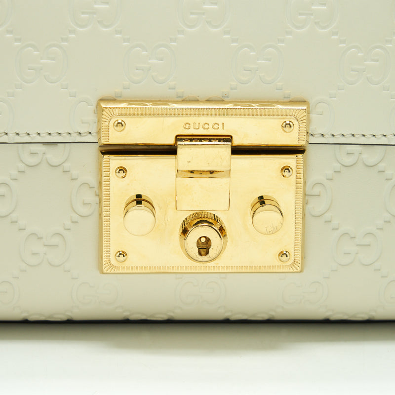 Gucci Small Padlock White GHW