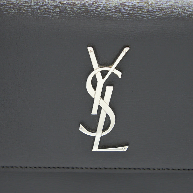 Saint Laurent Sunset Chain Bag Calfskin Dark Grey SHW