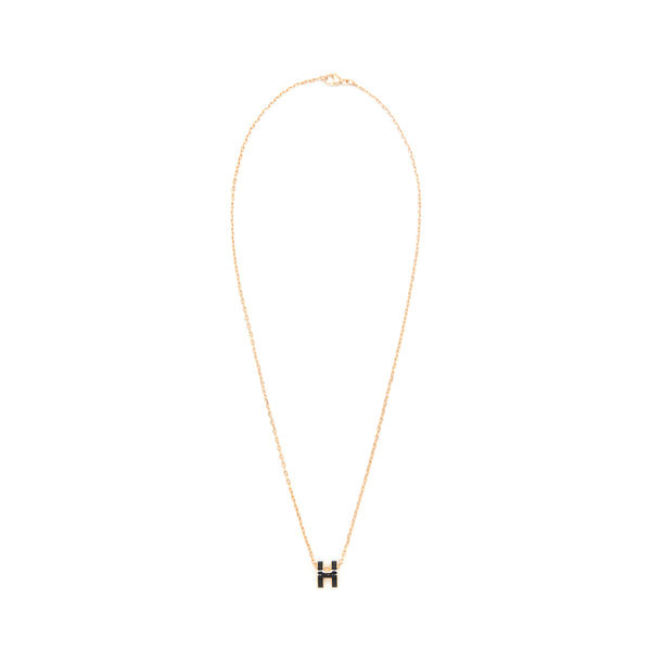 Hermes mini pop H pendant Black RGHW