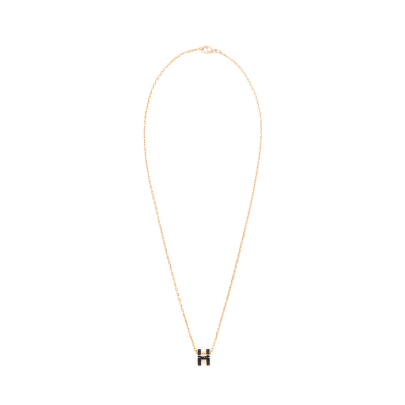 Hermes mini pop H pendant Black RGHW