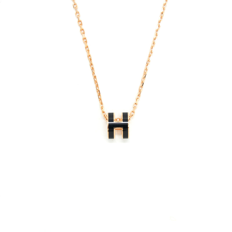 Hermes mini pop H pendant Black RGHW