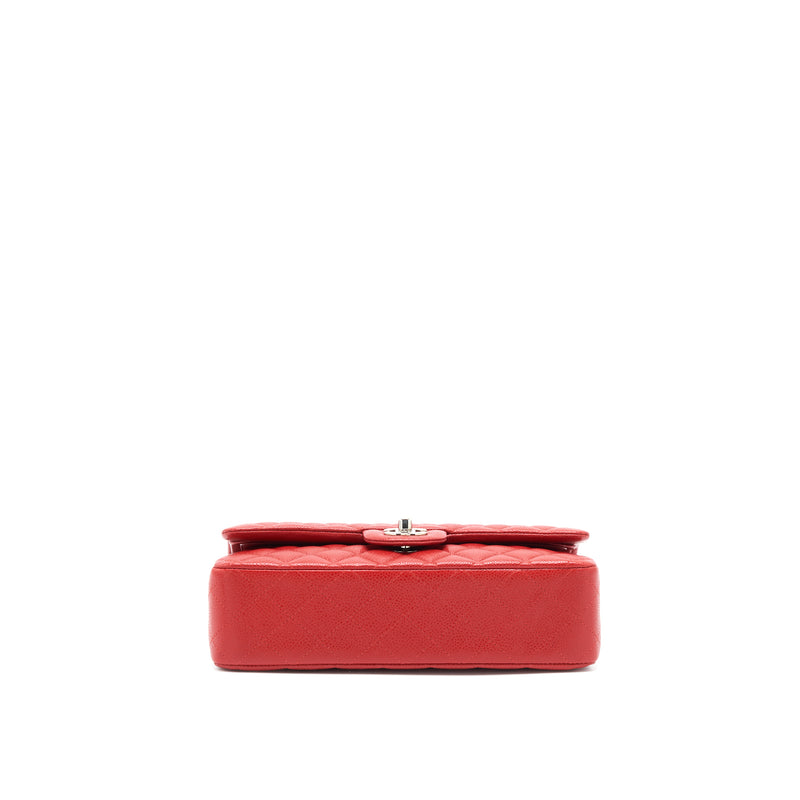 Chanel Classic Double Flap Bag Caviar Red SHW