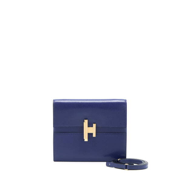 Hermes Cinhetic To Go Chevre Chamkila Blue Sapphire GHW Stamp D