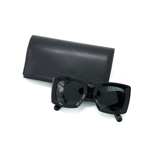 Chanel 5435 Rectangular Sunglasses Black LGHW
