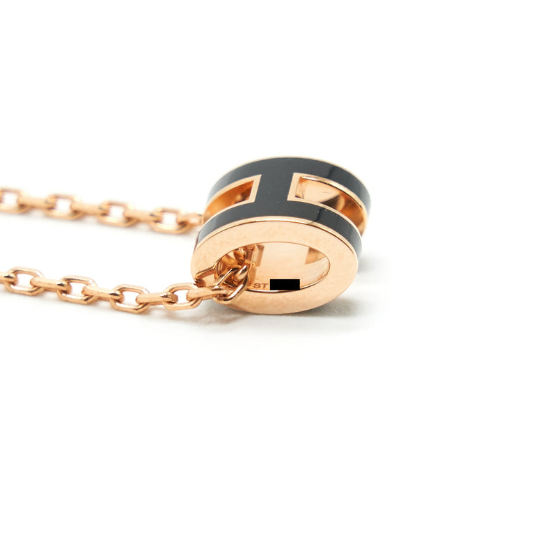 Hermes mini pop H pendant Black RGHW