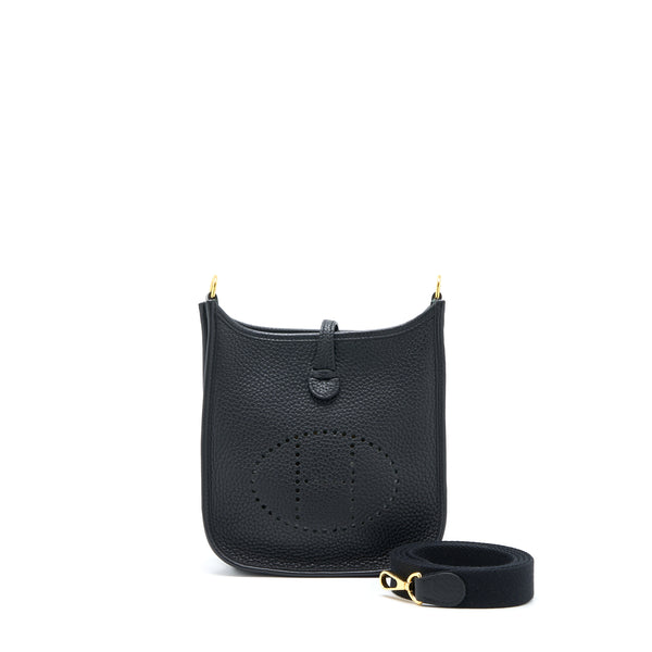 Hermes Mini Evelyne Clemence Black GHW Stamp D