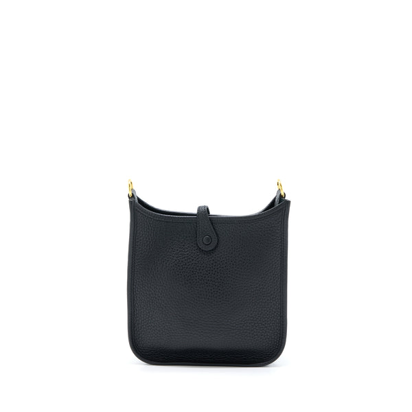 Hermes Mini Evelyne Clemence Black GHW Stamp D