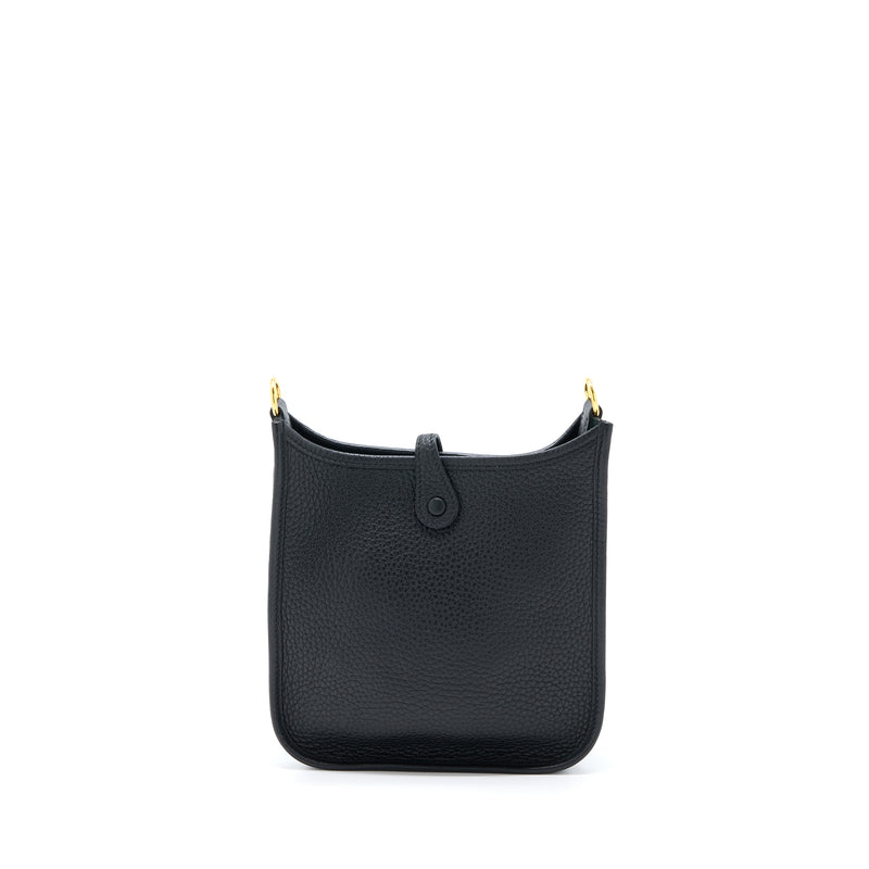 Hermes Mini Evelyne Clemence Black GHW Stamp D