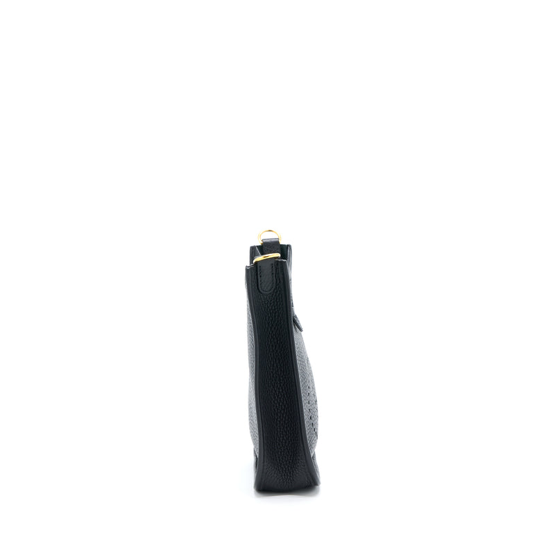 Hermes Mini Evelyne Clemence Black GHW Stamp D