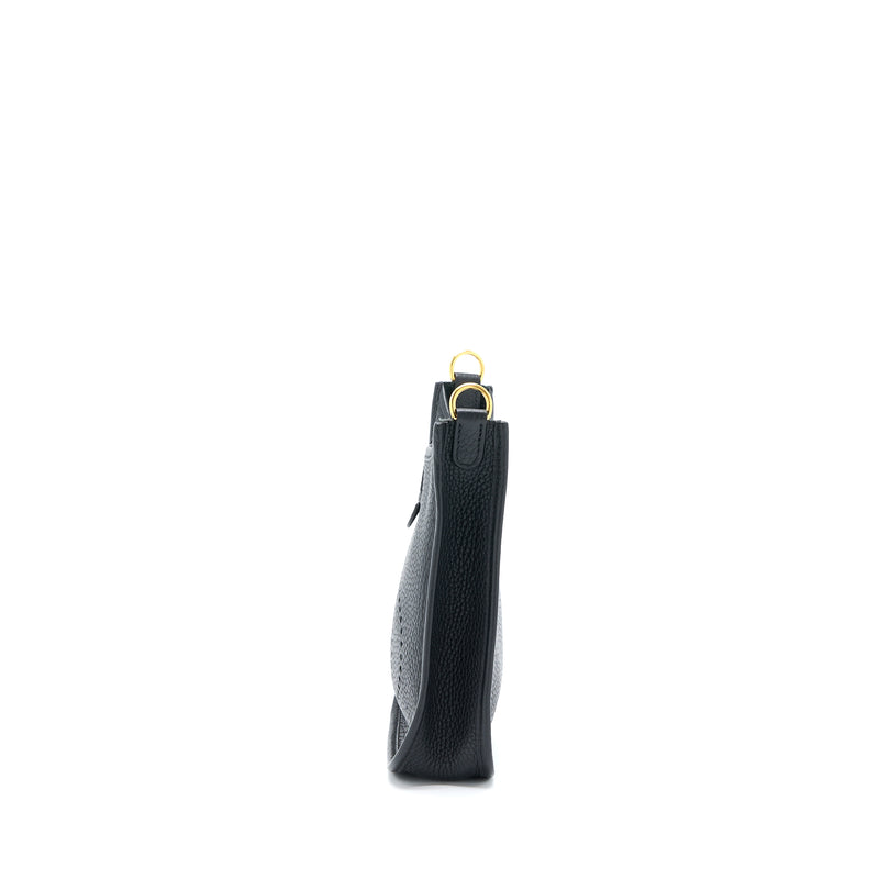 Hermes Mini Evelyne Clemence Black GHW Stamp D
