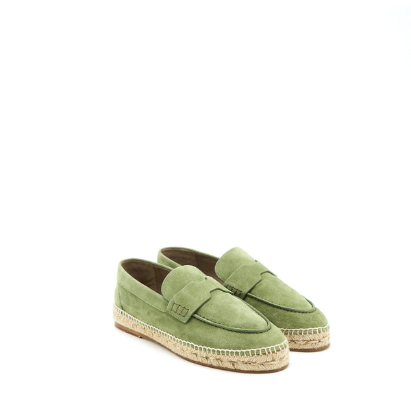 Hermes Size 36 Trip Espadrille Suede/Goatskin Khaki