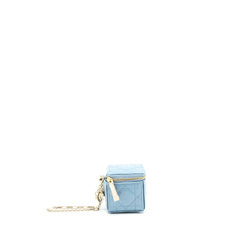 Dior Square Coin Purse Patent Blue LGHW