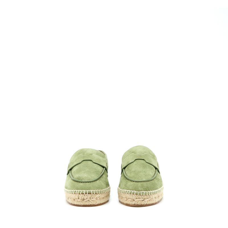 Hermes Size 36 Trip Espadrille Suede/Goatskin Khaki