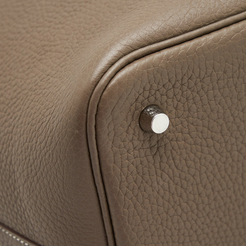 Hermes Picotin 22 Lock Bag Clemence Etoupe SHW Stamp Z