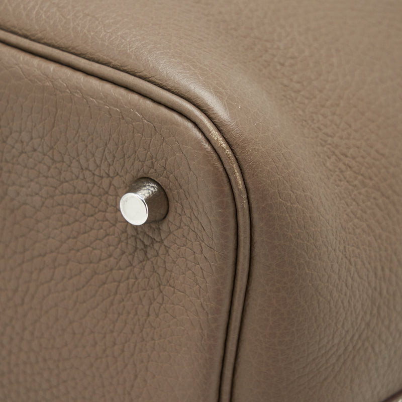 Hermes Picotin 22 Lock Bag Clemence Etoupe SHW Stamp Z