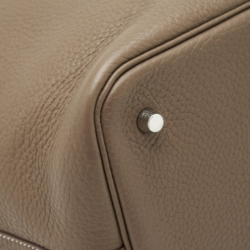 Hermes Picotin 22 Lock Bag Clemence Etoupe SHW Stamp Z