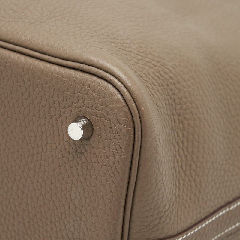 Hermes Picotin 22 Lock Bag Clemence Etoupe SHW Stamp Z