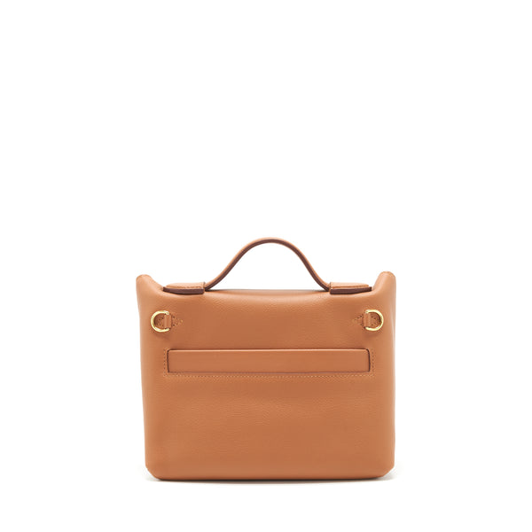 Hermes mini 24/24 -21 Bag Evercolour and Swift leather Gold GHW Stamp Z