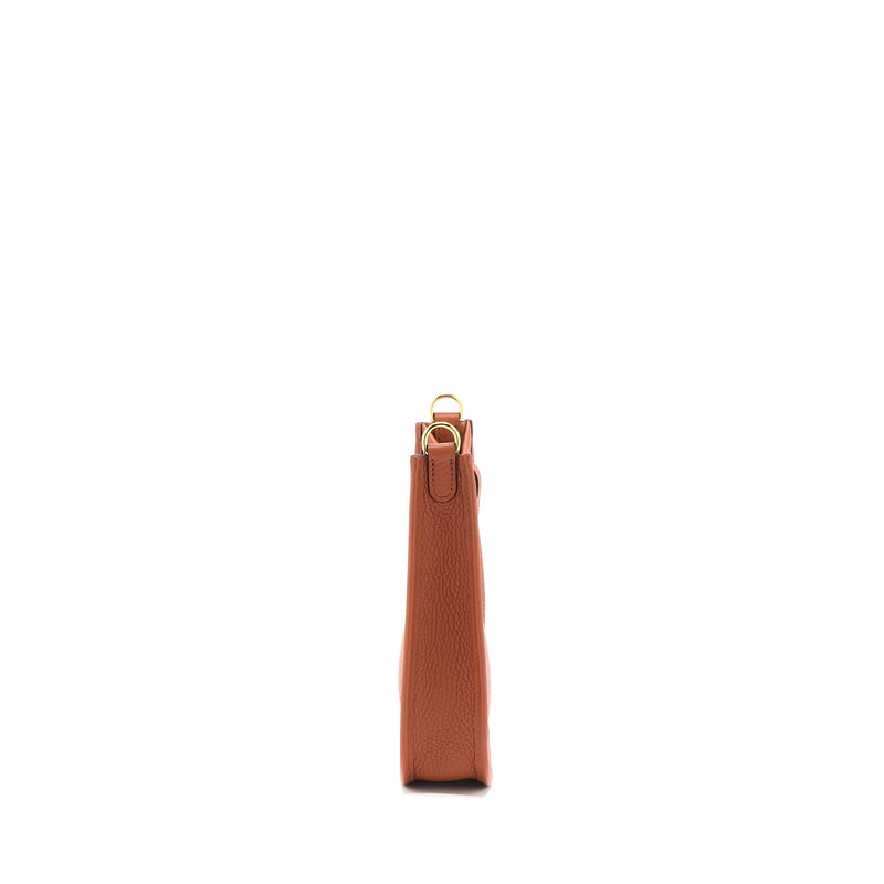 Hermes Mini Evelyne Clemence Culvre With Multicolour Strap GHW Stamp U