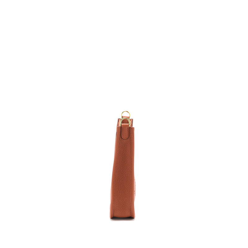 Hermes Mini Evelyne Clemence Culvre With Multicolour Strap GHW Stamp U