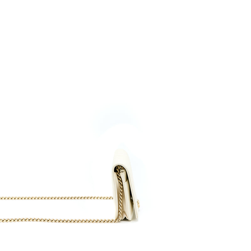 Chanel Boy Wallet On Chain Caviar White LGHW