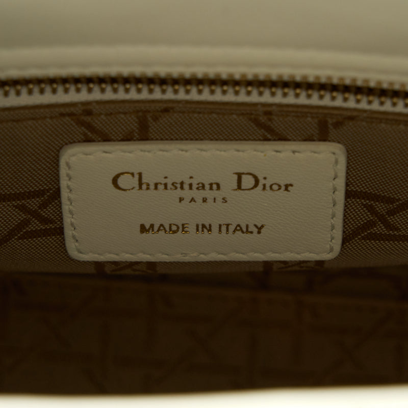 Dior Small Lady Dior My ABCDior Bag Lambskin White LGHW