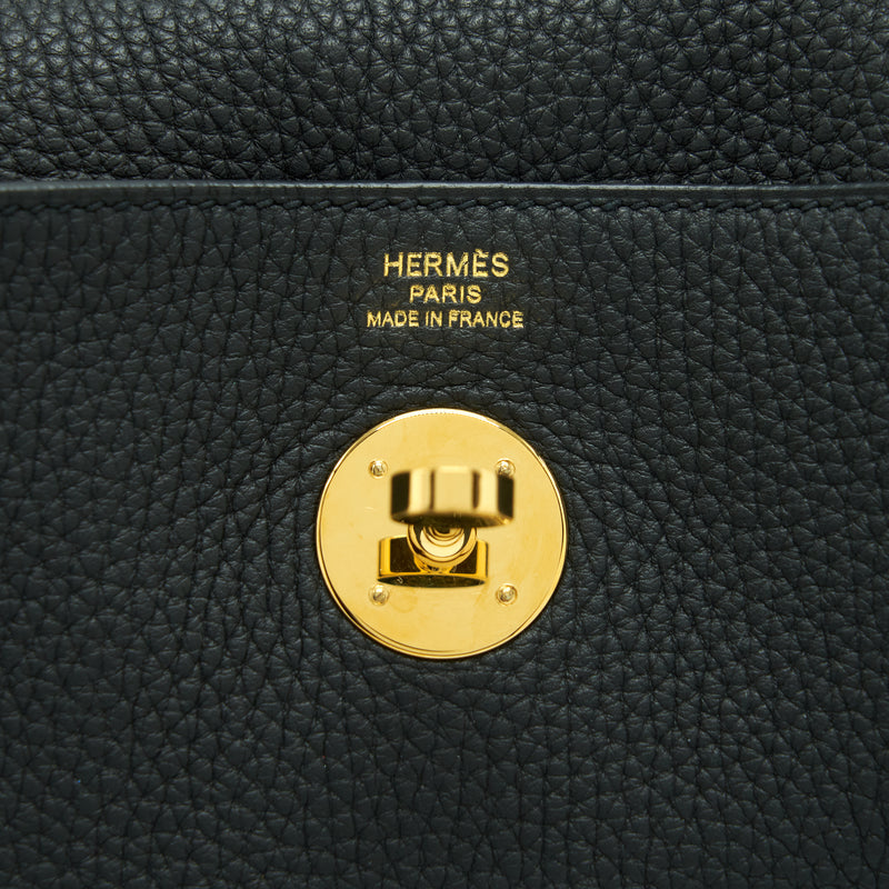 Hermes Lindy 26 Clemence Black GHW Stamp Y