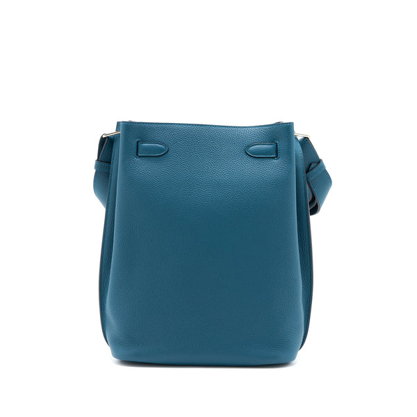 Hermes So Kelly 22 Togo Blue Colvert / Turquoise SHW Stamp X