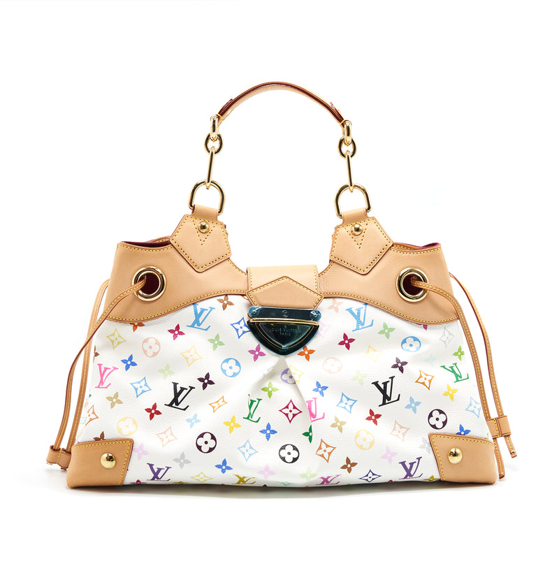 Louis Vuitton Tote Bag Multicolore Monogram Canvas White