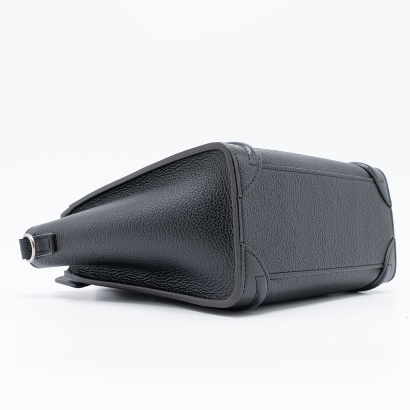 Celine Nano Luggage Bag Calfskin Black SHW