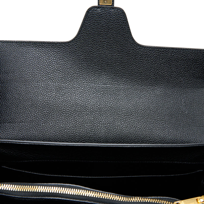 Celine 16 Bag Grained Calfskin Black GHW