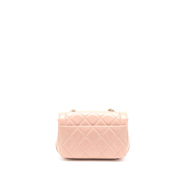 Chanel Seasonal Flap Bag Aged Calfskin Pink LGHW
