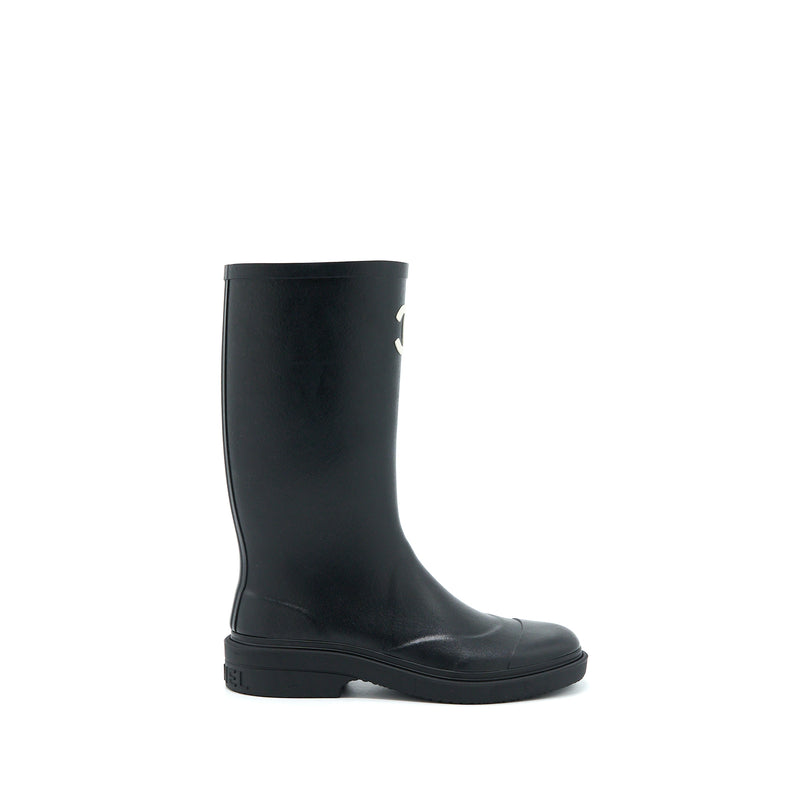 Chanel Size 39 Rubber Boost Black/White
