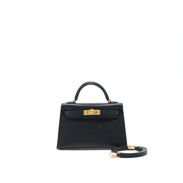 Hermes mini Kelly Ⅱ Epsom Black GHW stamp Z